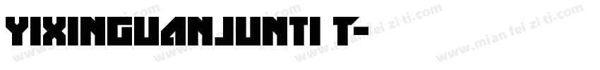 yixinguanjunti T字体转换